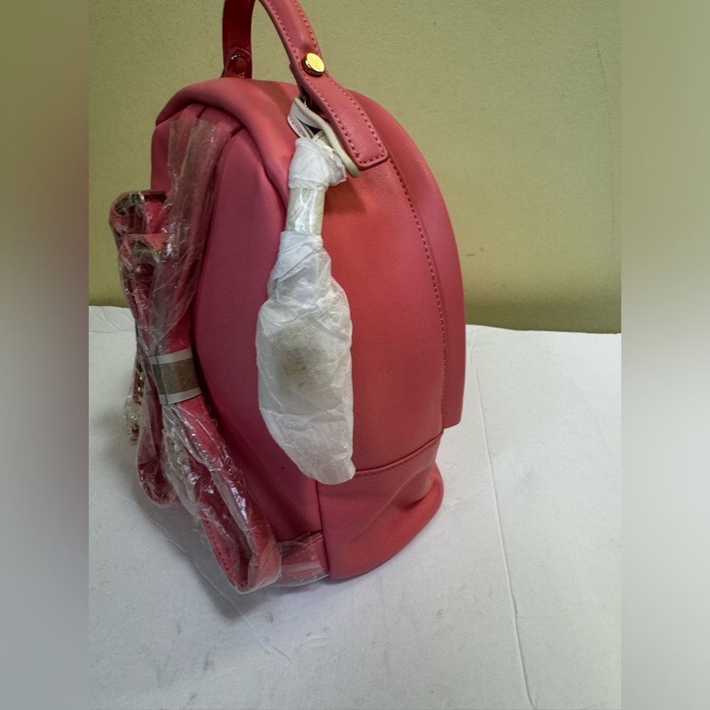 Roberto Cavalli Class NEW Snake Logo Pink Leather Backpack Shoulder Bag Chain - Picture 13 of 16